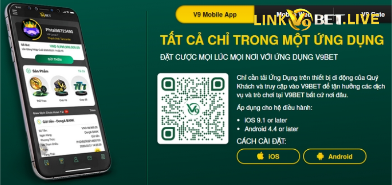 Hướng dẫn cách tải app V9Bet đơn giản 